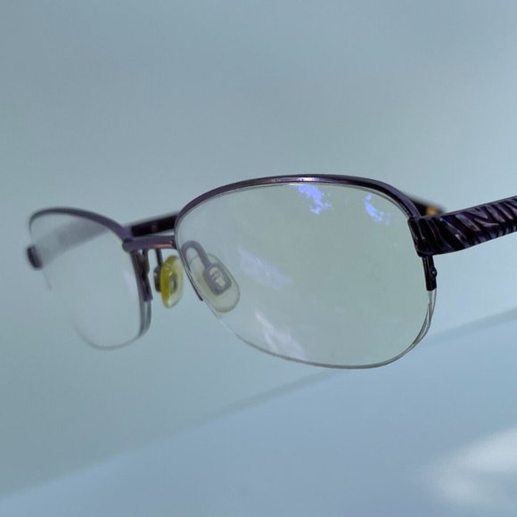Anne Klein Women Eyeglasses Plum Tone Metal Frame AK5040 Glasses Frame 52[]17 - Picture 1 of 12